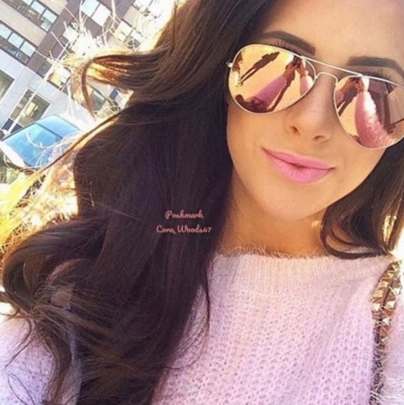 RayBan Aviator Pink Flash Lenses RB3025 Silver Frame 58 / 62 Unisex New - Picture 12 of 16